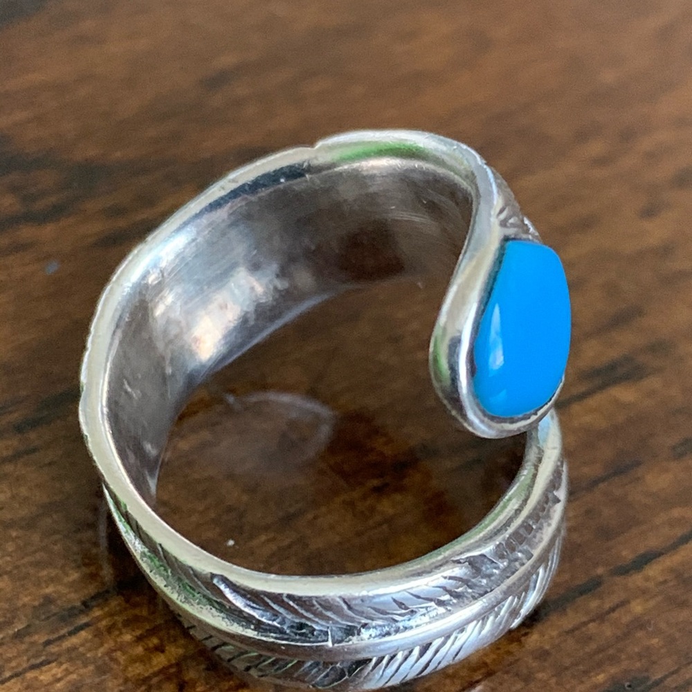 925 Silver Sterling Feature Ring Adjustable!! - image 2